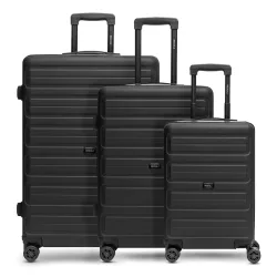 Redolz Essentials 08 3-SET 4 Rollen Kofferset 3-teilig Reisetaschen 1 ct Schwarz Herren