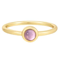 Glanzstücke München Ring aus Sterling Silber in Gelbgold mit Amethyst Ringe 1 ct Damen