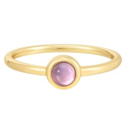Glanzstücke München Ring aus Sterling Silber in Gelbgold mit Amethyst Ringe 1 ct Damen