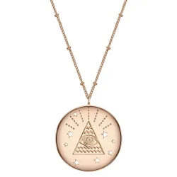 Glanzstücke München Halskette Allsehendes Auge Sterling Silber in Roségold Ketten 1 ct Damen
