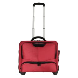 Dermata 2 Rollen Businesstrolley 41 cm Laptopfach Reisetaschen 1 ct Rot Herren
