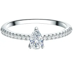 Trilani Ring aus Sterling Silber in silber mit Zirkonia Ringe 1 ct Damen