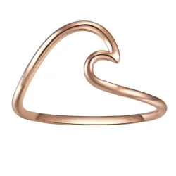 Glanzstücke München Ring Welle Sterling Silber in Roségold Ringe 1 ct Damen