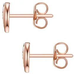 Rafaela Donata Ohrstecker Herz Sterling Silber Zirkonia in Roségold Ohrringe 1 ct Damen