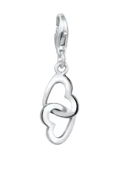 Elli Doppel-Herzen Verbundenheit 925 Sterling Silber Ketten 1 ct Damen