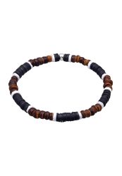KUZZOI Herren Heishi Beads Vintage Surfer 925 Silber Armbänder & Armreife 1 ct