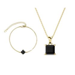 MYC-Paris Einfaches quadratisches Calle-Set Schmuck-Set 1 ct Damen