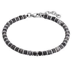 True Rebels Armband aus Edelstahl in silber mit Labradorit Armbänder & Armreife 1 ct Herren
