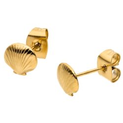 Purelei Seashell Ohrringe 100% Edelstahl 1 ct Hellbraun