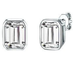 Trilani Ohrstecker Sterling Silber Zirkonia in Silber Ohrringe 1 ct Damen
