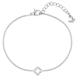 Glanzstücke München Armband Kleeblatt aus Edelstahl in silber Armbänder & Armreife 1 ct Damen