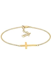 Elli Symbol Religion Kreuz Filigran Trend 925 Silber Armbänder & Armreife 1 ct Damen