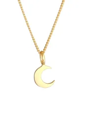 Elli Mond Halbmond Astro Basic Panzerkette 925 Silber Ketten 1 ct Damen
