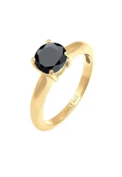 Elli - Ring Solitär Klassisch Mit Zirkonia, 52mm, Gelb Bunt