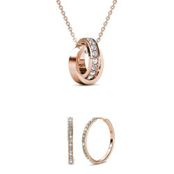 MYC-Paris Schickes Kreis-Reifen-Set Schmuck-Set 1 ct Damen