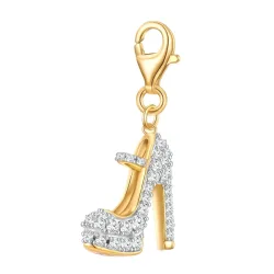 Glanzstücke München Charm High Heel Sterling Silber Zirkonia in Gelbgold Ketten 1 ct Damen
