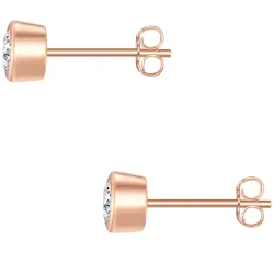 Rafaela Donata Ohrstecker Sterling Silber Zirkonia in Roségold Ohrringe 1 ct Damen