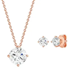 Rafaela Donata Schmuckset Sterling Silber verziert mit Kristallen von Swarovski® in Silber Schmuck-Set 1 ct Damen