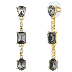Lulu & Jane Ohrhänger Metall-Legierung Glas in Gelbgold Ohrringe 1 ct Damen
