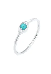 Elli - Ring Evil Eye Talisman Symbol Howlith Trend, 52mm, Silber