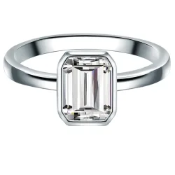 Trilani Ring Sterling Silber Zirkonia in Silber Ringe 1 ct Damen