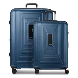 Redolz Essentials 14 4 Rollen Kofferset 2-teilig mit Dehnfalte Koffer & Trolleys 1 ct Schwarz Herren