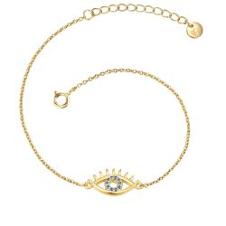 Glanzstücke München Armband Allsehendes Auge aus Sterling Silber in Gelbgold mit Zirkonia Armbänder & Armreife 1 ct Damen