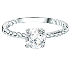 Trilani Ring Sterling Silber Zirkonia in Silber Ringe 1 ct Damen