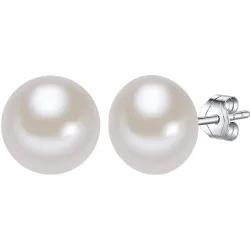 Valero Pearls - Perlen-Ohrstecker, 10mm, Weiss