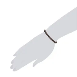 Rafaela Donata Ohrstecker Echtleder in Dunkelbraun Armbänder & Armreife 1 ct Damen