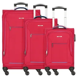 NOWI Sevilla 4 Rollen Kofferset 3-teilig Reisetaschen 1 ct Pink Herren