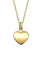 Elli - Halskette Herz Anhänger, 55 CM, Gold