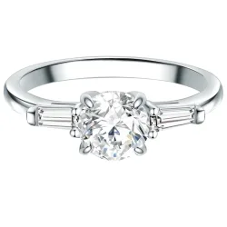 Trilani Ring Sterling Silber Zirkonia in Silber Ringe 1 ct Damen