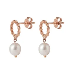 Purelei Aura Pearl Ohrringe 100% Edelstahl 1 ct Hellbraun