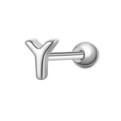 Glanzstücke München Piercing Buchstabe Y aus Sterling Silber in silber Ohrringe 1 ct Damen