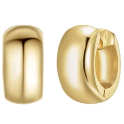 Lulu & Jane Creolen Metall-Legierung in Gelbgold Ohrringe 1 ct Damen