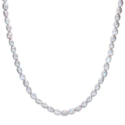 Valero Pearls Perlen-Kette Sterling Silber Süßwasser-Zuchtperle in Silber Ketten 1 ct Damen