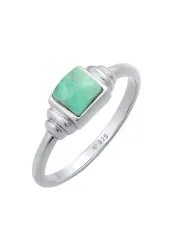 Elli - Ring Amazonit Edelstein Vintage, 56mm, Silber