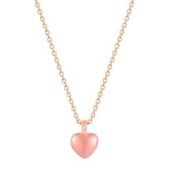 Glanzstücke München Halskette Herz aus Sterling Silber in Roségold mit Lab Grown Diamond Ketten 1 ct Damen