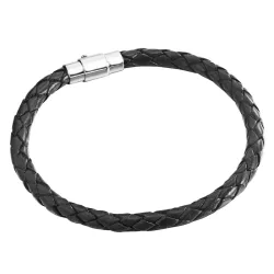 Rafaela Donata - Leder-Armband, One Size, Schwarz