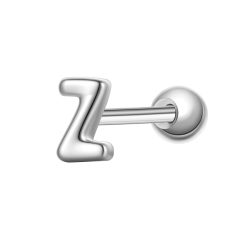 Glanzstücke München Piercing Buchstabe Z aus Sterling Silber in silber Ohrringe 1 ct Damen