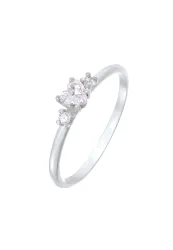 Elli Herz Zirkonia Liebe Verlobung 925 Silber Ringe 1 ct Damen