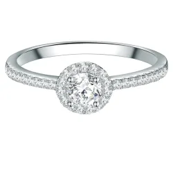 Trilani Ring aus Sterling Silber in silber mit Zirkonia Ringe 1 ct Damen