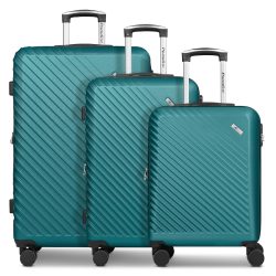 CHECK.IN Paradise 2.0 4 Rollen Kofferset 3-teilig mit Dehnfalte Rabattaktion 1 ct Petrol Herren