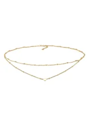 Elli Choker Layer Look Kugelkette Herz Trend 925 Silber Ketten 1 ct Damen