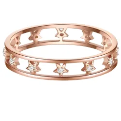 Glanzstücke München Ring Sterne Sterling Silber Zirkonia in Roségold Ringe 1 ct Damen