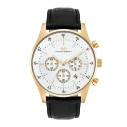 Rhodenwald & Söhne Armband-Uhr Goodwill aus Echtleder in gelbgold Uhren 1 ct Herren
