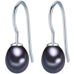 Valero Pearls - Perlen-Ohrhänger, 25mm, Silber