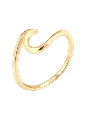 Elli - Ring Wellen Design, 58mm, Gold