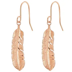 EASTSIDE Ohrhänger Feder Edelstahl in Roségold Ohrringe 1 ct Damen